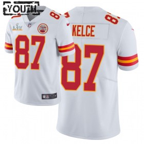 Kansas City Chiefs Tröjor Travis Kelce 87 Nike Vit 2021 Super Bowl LV - Barn